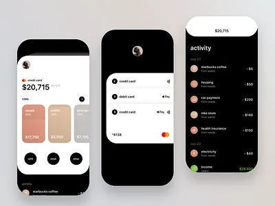 Budget manager app bank bank account budget card clean credit design expenses fintech manager money simple ui