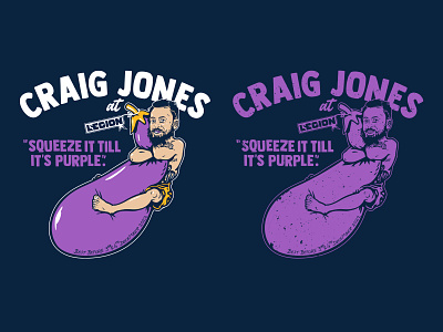 Craig Jones Seminar T-shirt bjj craig jones eggplant illustration jiu jitsu octopus guard squeeze