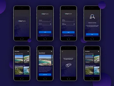 VR Hazard App app design ui ux vr