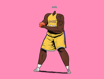 Shaq artwork character art characterdesign conceptart illustration la lakers nba shaq stillframe vector