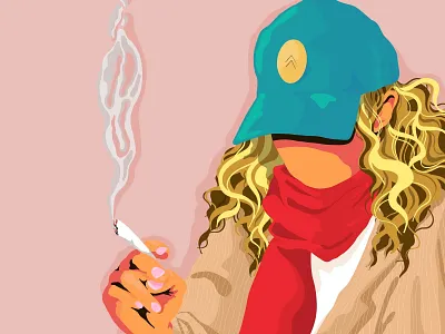 Greta und die "Kurt"-Jacke cordjacket design editorial art editorial illustration fashion female girl illustration illustrator josephinerais modern art procreate women