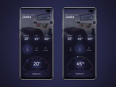 Smart Home App an exquisite beast android app app design dark ui mobile app smart home dashboard smarthome ui user interface design ux visual interface application