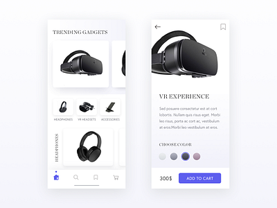 Gadgets app iphonex sketch ui