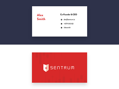 Sentrum Business Card branding business card contrast design logo logo design typography vector