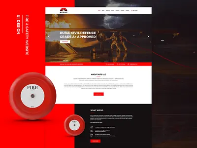 Aits Website Design creative website fire and safety fire and safety website fire engineering services full screen website icon design mobile apps mobile website modern website red and black red website ui design ux design web design website website design website mockup