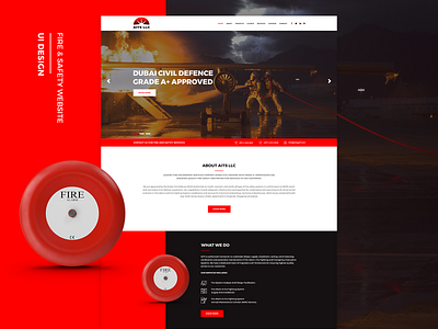 Aits Website Design creative website fire and safety fire and safety website fire engineering services full screen website icon design mobile apps mobile website modern website red and black red website ui design ux design web design website website design website mockup