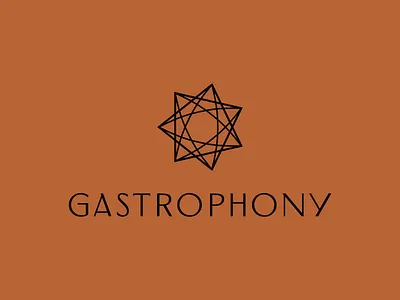 Logo for Gastrophony flavour food gastro gastronomy gourmet star taste type typeface