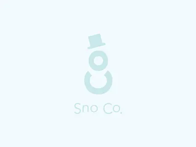 Sno Co. logo logo design minimal logo snowman logo