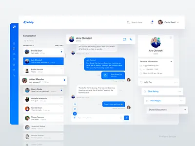 Customer Messaging Web App app chat app chatting chatting app conversation cool design creative dashboard dashboard design landing page messaging messaging app mockup prelook studio team ui ux web app web application web design