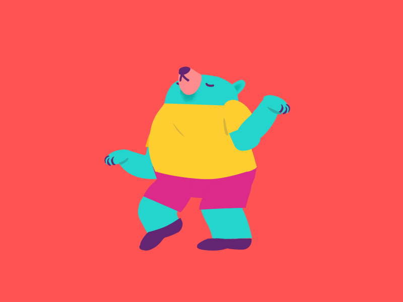bear with an attitude animation attitude bear cool dance gif loop sexy shake swing