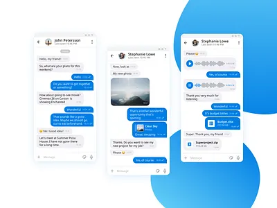 Messenger. Chat screen android app chat clean design light message messenger mobile social ui ui design user