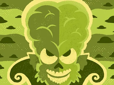 Attack! alien aliens fan art film green mars mars attacks martian movie space