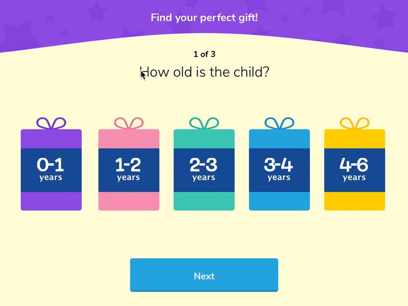 Gift Finder animation ball doll flat football gif gift illustration present presents principle principleapp tennis toy ui vector