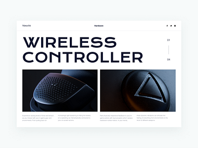 PS5 Wireless controller design ui ux web