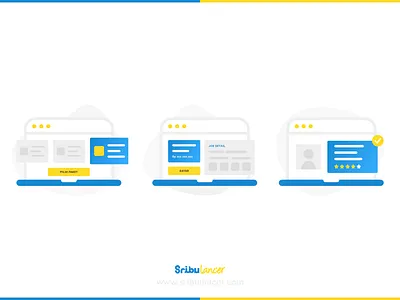 How Sribulancer Work clean design illustration invitation sribu sribulancer ui ux web design