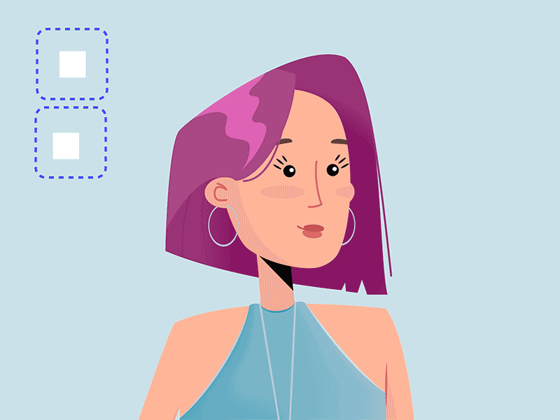 maahShe - Character rig after effects animation design designer girl girl character graphics illustration loop motion motion design motion designer motion graphics rigging