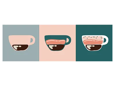 Mug and Coffee Illustration coffee fun colors infographic latte mug