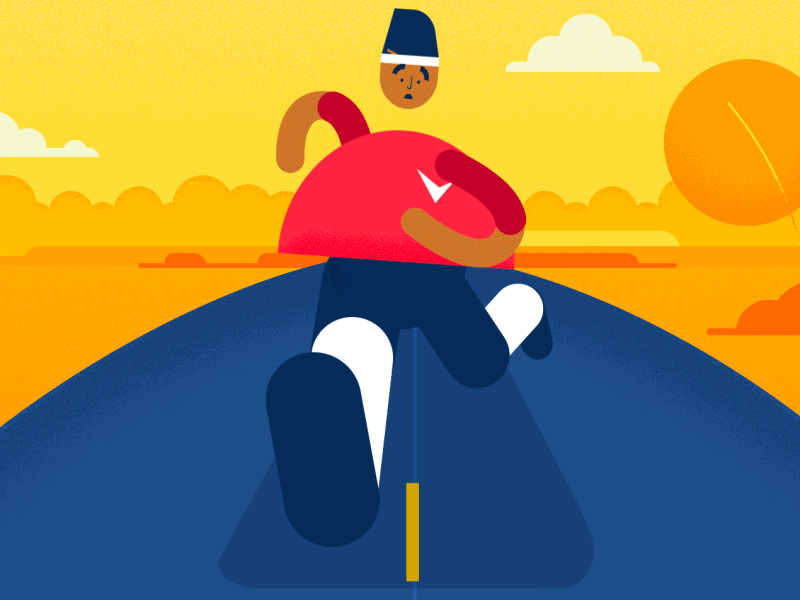 Stay looking good for the gram. animation exercise gif motion rubberhose run cycle runner vector