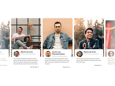 Overlapping cards card carousel design slider ui visual design