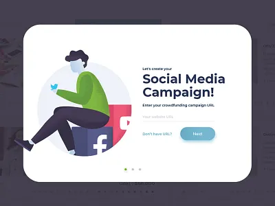 Social Media Storytelling Application Overlay app campaign clean crowdfunding design illustration overlay popup saas social media story ui ux vector website