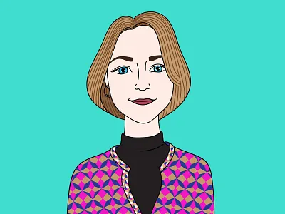 Dasha art characer portrait vector woman