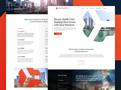 Capital Banking - Landing b2b banking business capital compliance design enterprise finance global homepage landing management mobile orange platform private ui wealth web design website