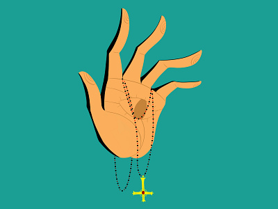 Hand cross digital art eye green hand illustration photoshop yellow