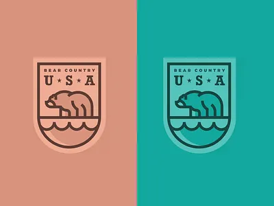 Bear Country - Color Variations badge badge design design patch patch design vector