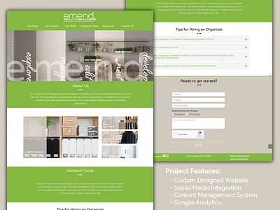 Emend Website design dezinsinteractive graphic design green organizing web web design website website design