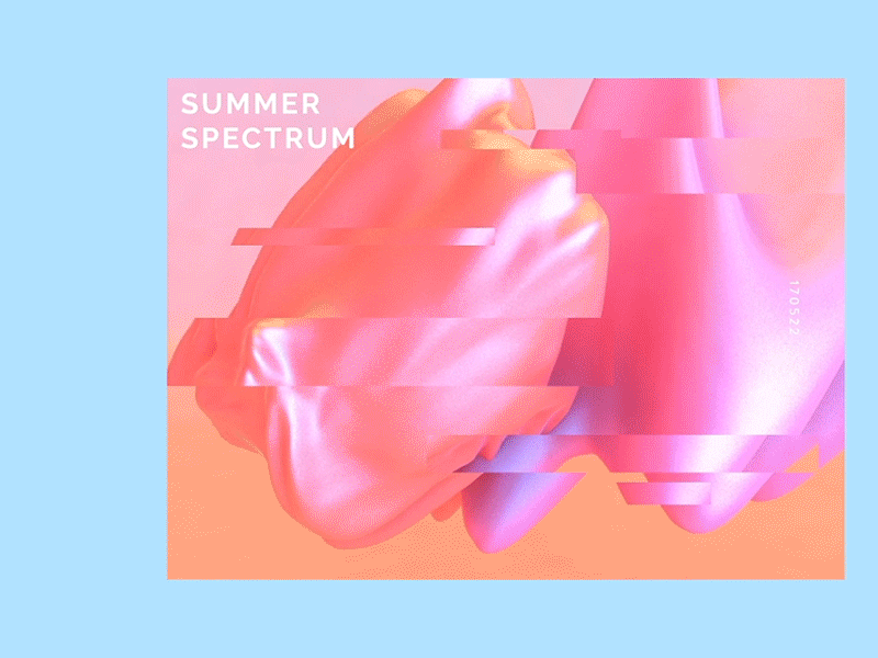 Summer Spectrum 3d art abstract art after affects art direction branding c4d cinema 4d concept design fashion gif animation gif art glitch gradients hologram holographic motion design motion graphics design visual identity