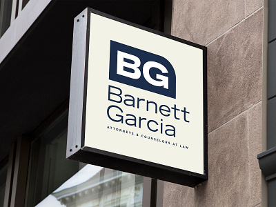 BarnettGarcia agency attorney austin branding firm illustrator law lawyer logo mark signage stationary texas