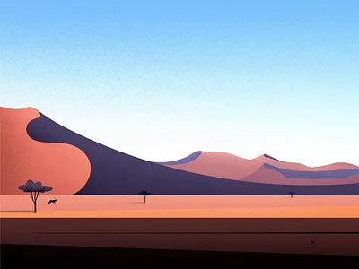 Dune 45, Sossusvlei, Namibia. art blue desert dune 45 illustration illustrations journey landscape light namibia. sossusvlei travel tree