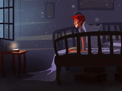 Windy Night animation art artboard artbook artwork branding brush character art design digital 2d digital art digital illustration digital painting dribble dribbleartist game art game artist illustration landscape vector