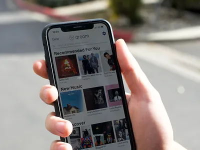 Qroom - Music for 99% app design ui ux