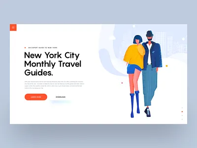 New York City Travel Guides :: Illustration article blog character character concept clean creative creative blog design guide illustration illustration ui illustrator landing page tranmautritam travel blog travel blogger travel guide ui design ui designer ui designers