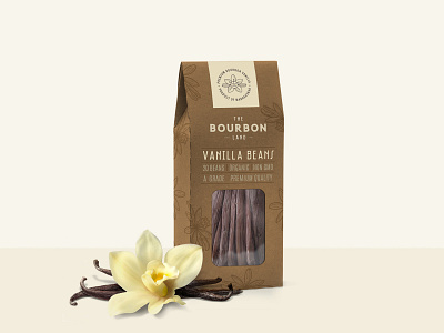 The Bourbon Land - Packaging branding brown clean cream farm grapgic design hand crafted label logo minimalistic natural nature organic packaging design simple design spice vanilla vintage