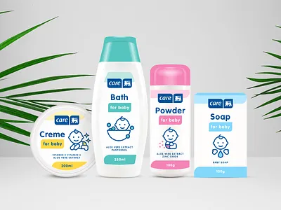 Baby Packaging and Labels baby bath child cosmetics creme infant kids packaging powder soap