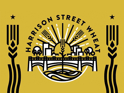 Harrison Street Wheat beer brew brewery hefeweizen minimal street