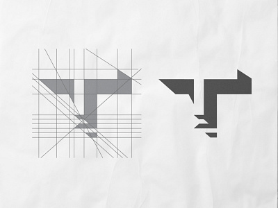 T Face face letter letter t monogram negative space shadow silhoutte t