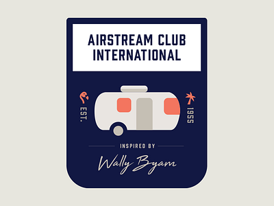 Airstream Club logo airstream badge branding club design icon identity illustration logo road rv travel