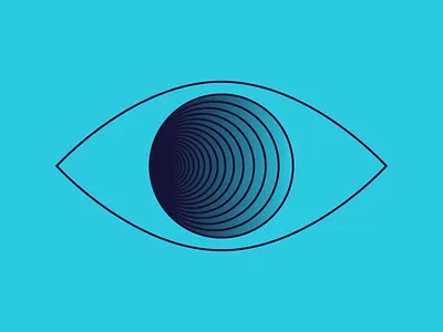 Tunnel Vision blue eye eye carumba eye con eyeball gradient lines simple tunnel vision