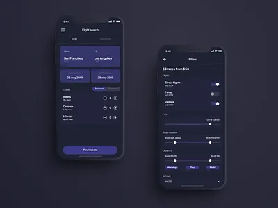 Travel App UI app booking colour dark dark background ios travel ui ux