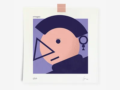 Roxy adobe illustrator art circle colors design emo emoji emojis form hair illustration lines logo project purple shape trajlov triangle