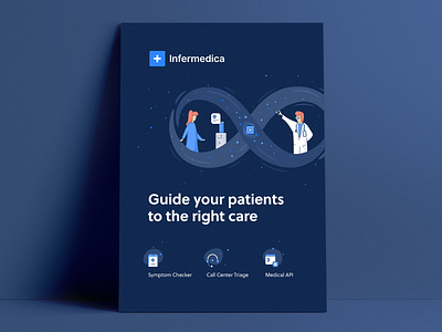 Infermedica poster design ai api artificial intelligence call center doctor health healthcare medical medical app symptom checker triage voice assistant