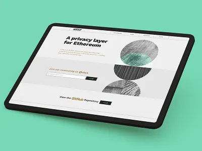 Keep.network blockchain brand crypto identity ipad keep privacy ui web