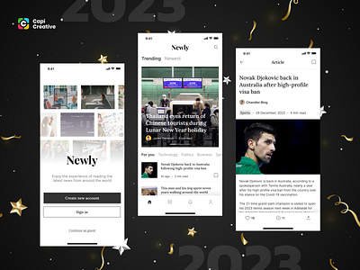 News App UI Concept app app design article capi clean creative design mobile mobileapp modern news news app design newsletter newspaper product reading design ui ui concept ui design ui kit