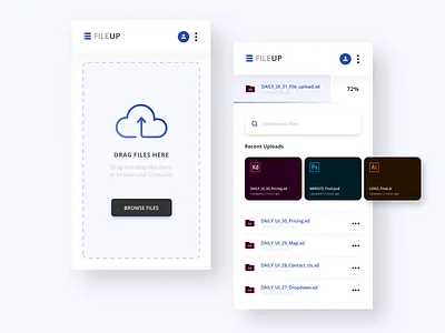 Daily UI #31 - File Upload daily ui mobile app ui ui design ux website design