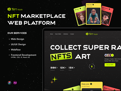 NFT marketplace web platform webdesign