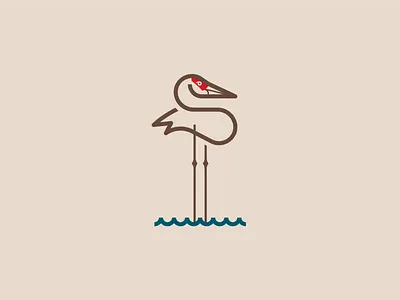 Sandhill Crane character crane design graphic design hand lettering icon illustration illustration typography illustrator lines logo s typography vector