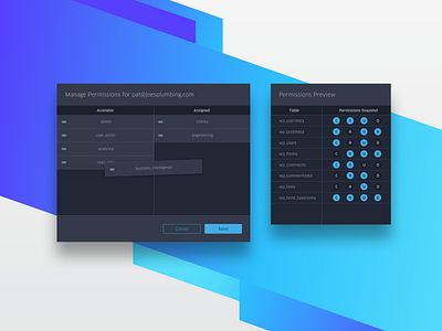 Control Panel Element Study control panel dashboard data analysis drag drop interface design material protoype ui